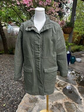 Prana Trip Military Green Lined Organic Cotton Jacket Size L
